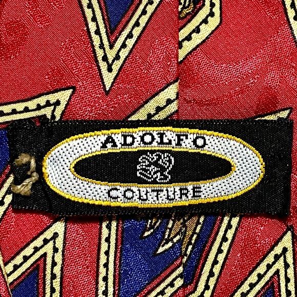 Adolfo Couture Paisley Silk Tie - Picture 2 of 5